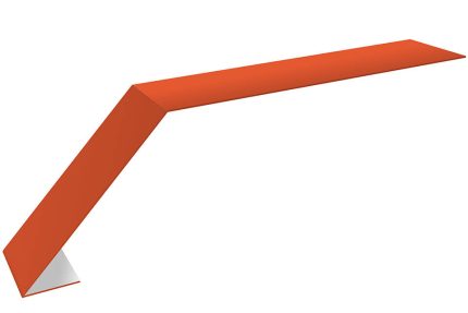 Планка карнизная для мягкой кровли 100х65 0,45 PE с пленкой RAL 2004 оранжевый (2м) цвет RAL 2004