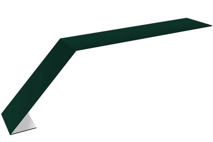 Планка карнизная для мягкой кровли 100х65 0,45 PE с пленкой RAL 6002 лиственно-зеленый (2м) цвет RAL 6002