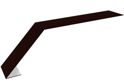 Планка карнизная для мягкой кровли 100х65 0,5 Satin с пленкой RR 32 темно-коричневый (2м) цвет RR-32