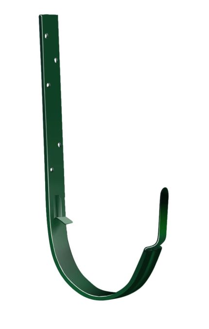 Кронштейн желоба Классика ПВХ Grand Line 120 металлический зелёный (RAL 6005) цвет RAL 6005
