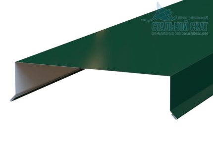 Парапетная крышка 250х2000 Фасонное изделие (ПЭ-01-6005-0.45) цвет RAL 6005