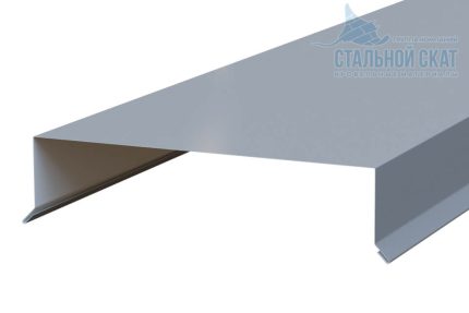 Парапетная крышка 250х2000 Фасонное изделие (ПЭ-01-9003-0.45) цвет RAL 9003
