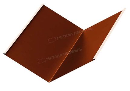 Планка ендовы нижняя 298х298х2000 (AGNETA-03-Copper|Copper-0.5) цвет Copper Медь