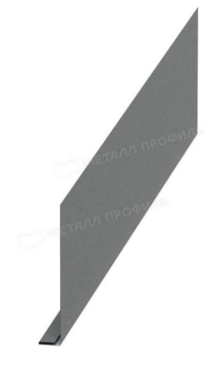 Планка карнизного свеса 250х50х3000 NormanMP (ПЭ-01-9006-0.5) цвет RAL 9006