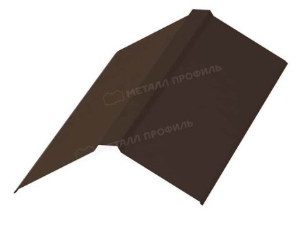 Планка конька плоского 190х190х2000 (VALORI-20-Brown-0.5) цвет Brown