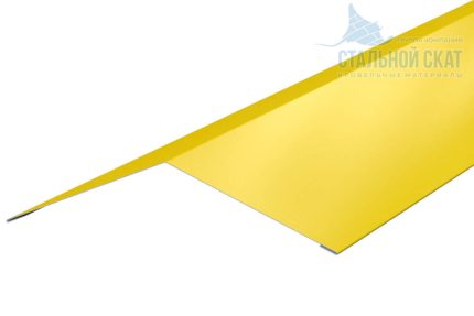Планка конька плоского простая 115х115х2000 (ПЭ-01-1018-0.45) цвет RAL 1018