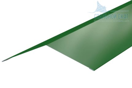 Планка конька плоского простая 115х115х2000 (ПЭ-01-6002-0.45) цвет RAL 6002