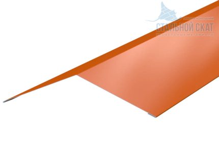 Планка конька плоского простая 145х145х2000 (ПЭ-01-2004-0.45) цвет RAL 2004