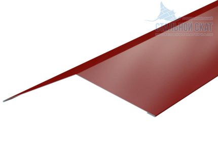 Планка конька плоского простая 145х145х2000 (ПЭ-01-3003-0.45) цвет RAL 3003