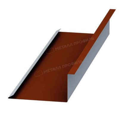 Планка примыкания нижняя 250х122х2000 (AGNETA-03-Copper|Copper-0.5) цвет Copper Медь
