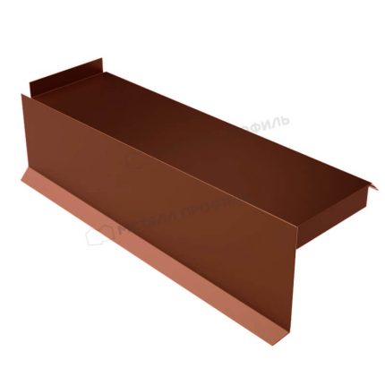 Планка сегментная торцевая левая 400 мм AGNETA-03-Copper|Copper-0.5) цвет Copper Медь