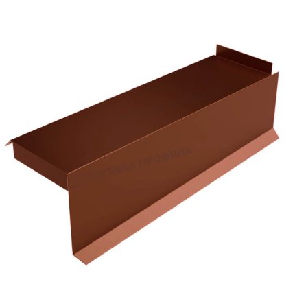 Планка сегментная торцевая правая 400 мм (AGNETA-03-Copper|Copper-0.5) цвет Copper Медь
