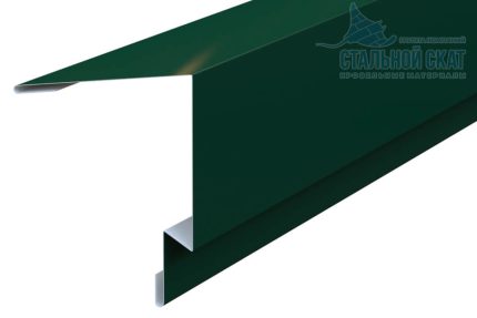 Торцевая планка для сэндвич панелей 166х160х2000 Фасонное изделие (ПЭ-01-6005-0.45) цвет RAL 6005