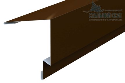 Торцевая планка для сэндвич панелей 166х160х2000 Фасонное изделие (ПЭ-01-9003-0.45) цвет RAL 9003