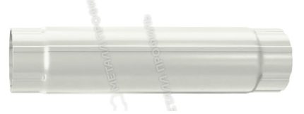 Труба соединительная D90х1000 GS (ВПЭД-03-9010-0.5) цвет RAL 9010